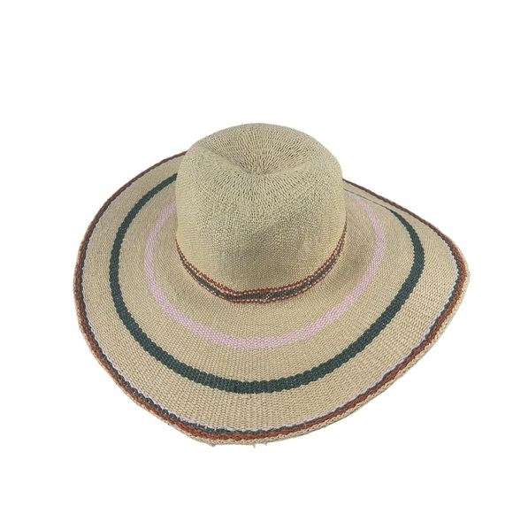 Madewell x Biltmore® Tulum Striped Straw Beach Hat Size Medium / Large - Picture 4 of 12